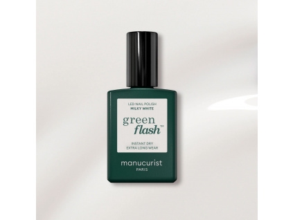 manucurist green flash gel nail polish gelovy lak na nechty milky white