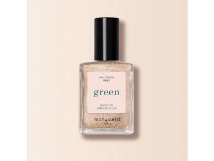 manucurist green nail polish lak na nechty gold