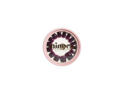 minora nails press on nechty umele violet mist
