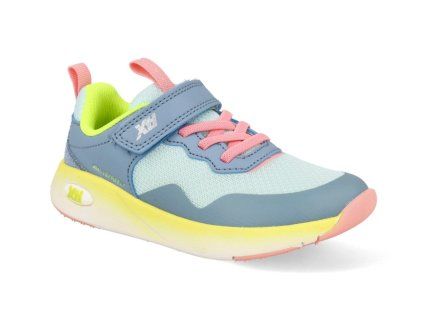 XTI dětské barefoot tenisky Jeans modra ruzova