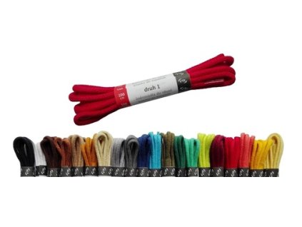 tkaničky bavlněné kulaté mix barev 80 cm