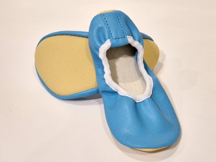 Wins gymnastické cvičky kožené Evelí - tyrkysové