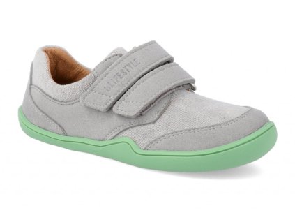 Barefoot tenisky Blifestyle Crocodile micropel mittelgrau vegan šedé
