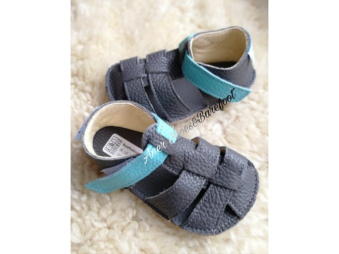 Baby Bare Shoes Sandals New Blue Beetle