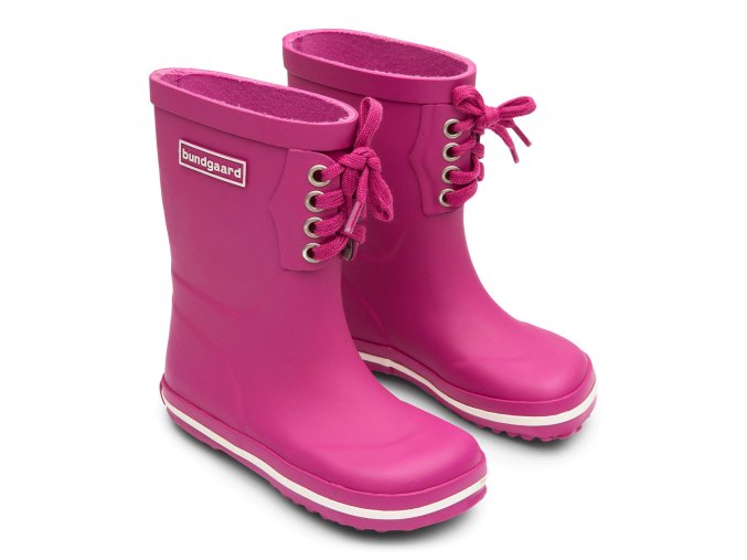 bundgaard holiny classic rubber boots lace raspberry 2jpg