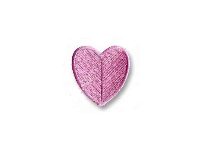 nažehlovací aplikace srdce baby pink