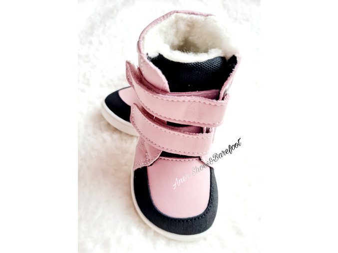 Baby Bare Shoes Winter barefoot pink ruzova