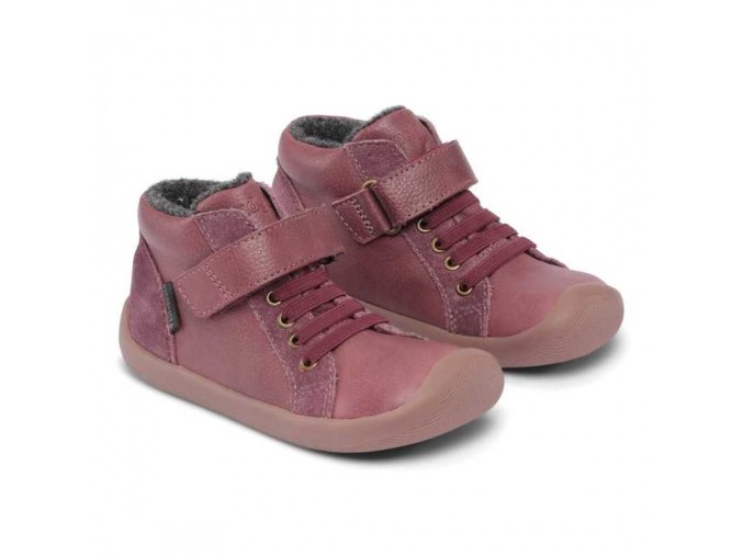 walker mid velcro ii bundgaard barefoot dark rose 1