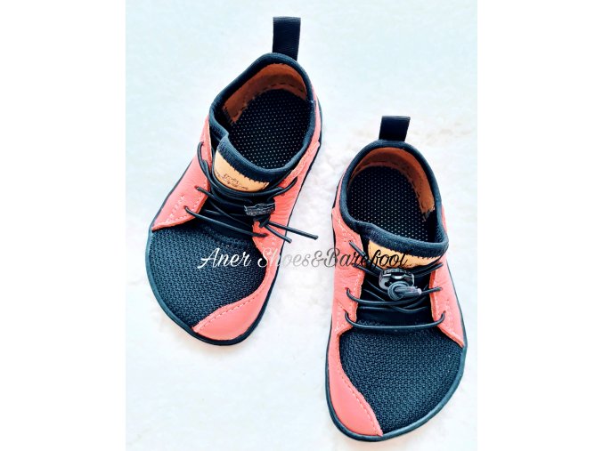 Pegres barefoot tenisky BF53 cerna black orange