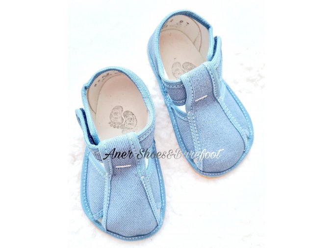 Baby Bare Shoes papučky barefoot SLippers Blue