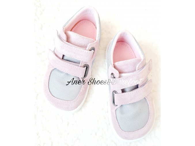 Baby Bare Febo Sneakers Grey Pink Barefoot