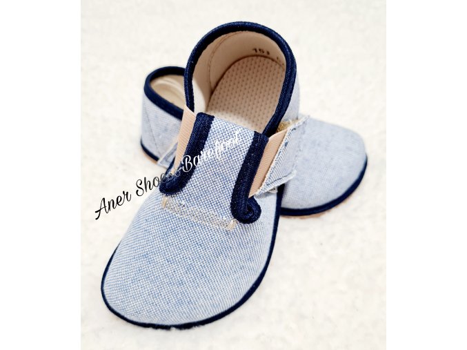 Pegres barefoot papucky BF01 blue modra