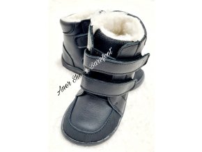 Baby Bare Shoes Febo Winter Black barefoot zimní boty
