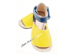 Zeazoo Coral barefoot sandalky Navy Yellow