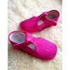 Beda barefoot papuče užší ruzova trpytka 2