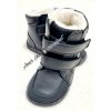 Baby Bare Shoes Febo Winter Black barefoot zimní boty