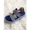 Filii barefoot sandalky Kaiman velcro blue grey c