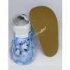 Baby Bare Shoes Top Stitch Snowflakes Frozen 3