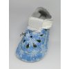 Baby Bare Shoes Top Stitch Snowflakes Frozen