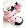 Baby Bare Shoes Winter barefoot pink ruzova 3