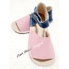 Zeazoo Coral sandalky barefoot navy blue pink 3