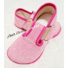 Pegres barefoot papucky BF01 pink ruzova