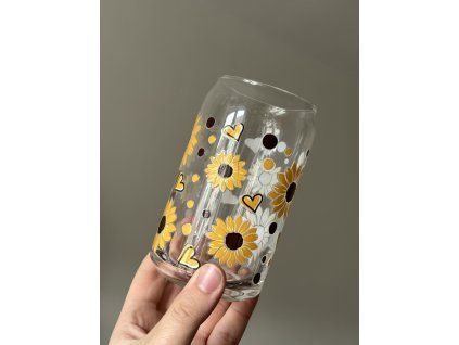 Nedokonalá sklenička - slunečnice