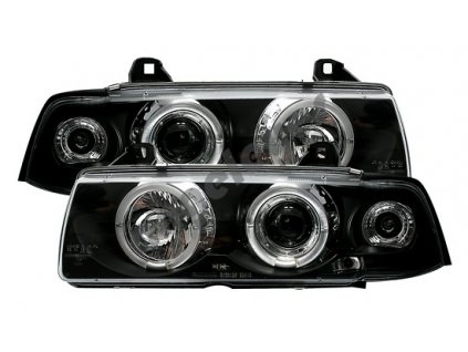 BMW E36 predné čierne svetlá Angel Eyes Limuzína, Touring,...