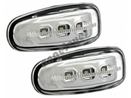 Mercedes bočné LED smerovky chróm
