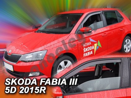 Deflektory na okná pre Škoda Fabia 3, 2ks