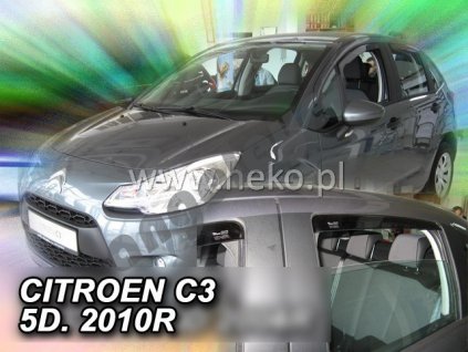 Deflektory na okná pre Citroen C3, 4ks