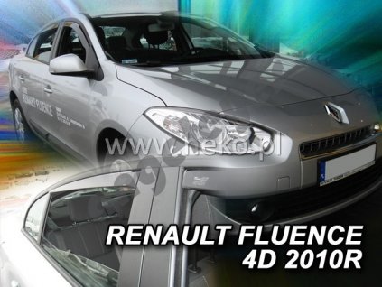 Deflektory na okná pre Renault Fluence, 4ks