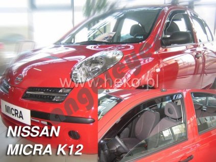 Deflektory na okná pre Nissan Micra K12, 4ks