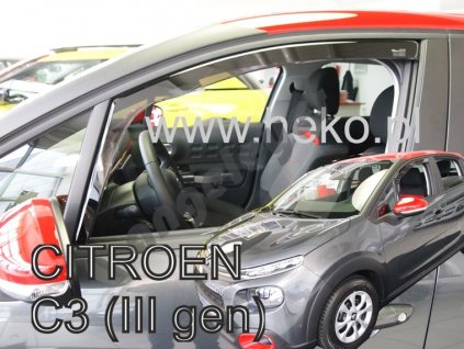 Deflektory na okná pre Citroen C3, rv.2017-2024 (2ks)