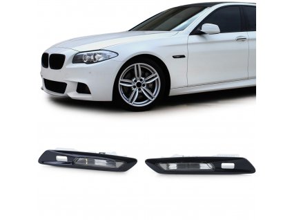 BMW 5 F10/F11 LED bočné smerovky čierne zatmavené