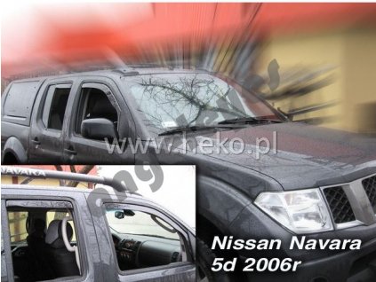 Deflektory na okná pre Nissan Navara, rv. 2005-2015, 2ks