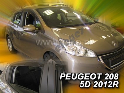 Deflektory na okná pre Peugeot 208 , 4ks