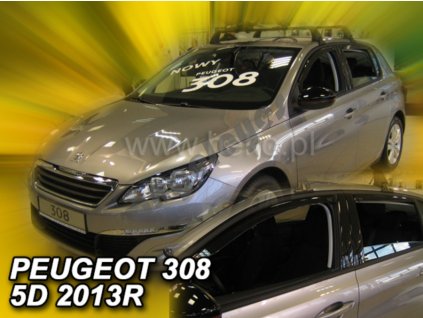 Deflektory na okná pre Peugeot 308, 4ks