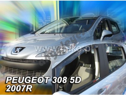 Deflektory na okná pre Peugeot 308 rv. 07-13, 2ks