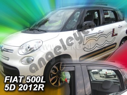 Deflektory na okná pre Fiat 500L 5D, 4ks, rv.2012-