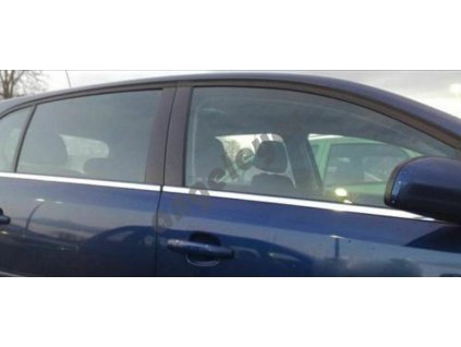 Chrómové nerezové okenné lišty Škoda Rapid sedan