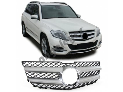 Mercedes Benz X204 GLK predná maska strieborno - chrómová