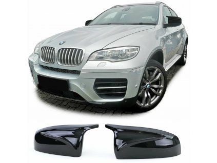 Kryty zrkadiel pre BMW X5 E70 a X6 E71,čierne lesklé