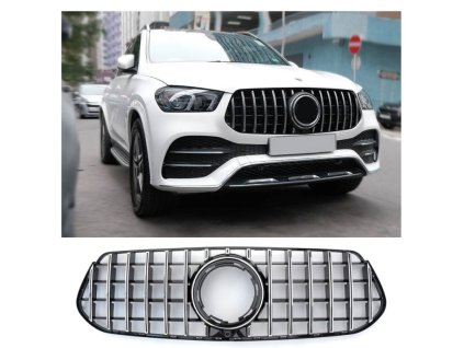 Športová maska Mercedes W167 čierno-chrómová GLE od r.v. 2019-, PANAMERICANA AMG GT OPTIK