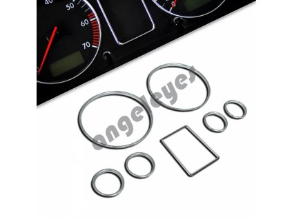 Chróm krúžky na tachometer pre Audi A4, A6