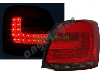 Zadné LED svetlá pre VW Polo 6R čeveno-zatmavené
