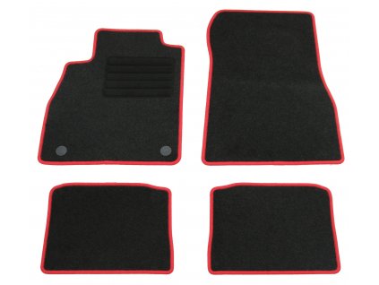Koberce pre Nissan Micra K14 s červeným lemovaním