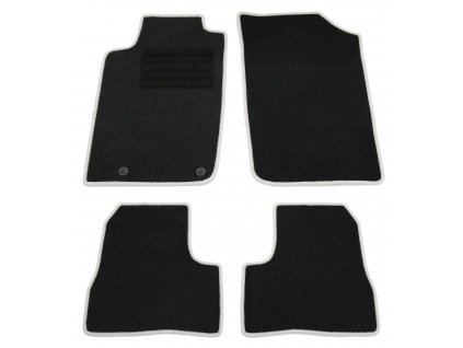 Koberce pre Peugeot 206 so strieborným lemovaním