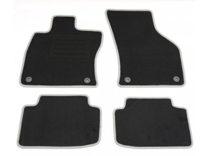 Koberce pre Škoda Octavia 3 5E so strieborným lemovaním