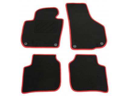 Koberce pre Škoda Superb 2 3T s červeným lemovaním